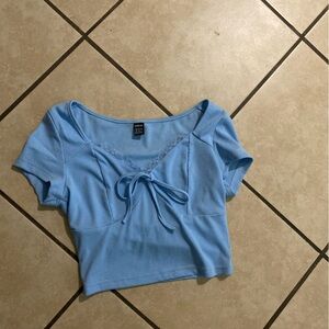 Blue Crop Top